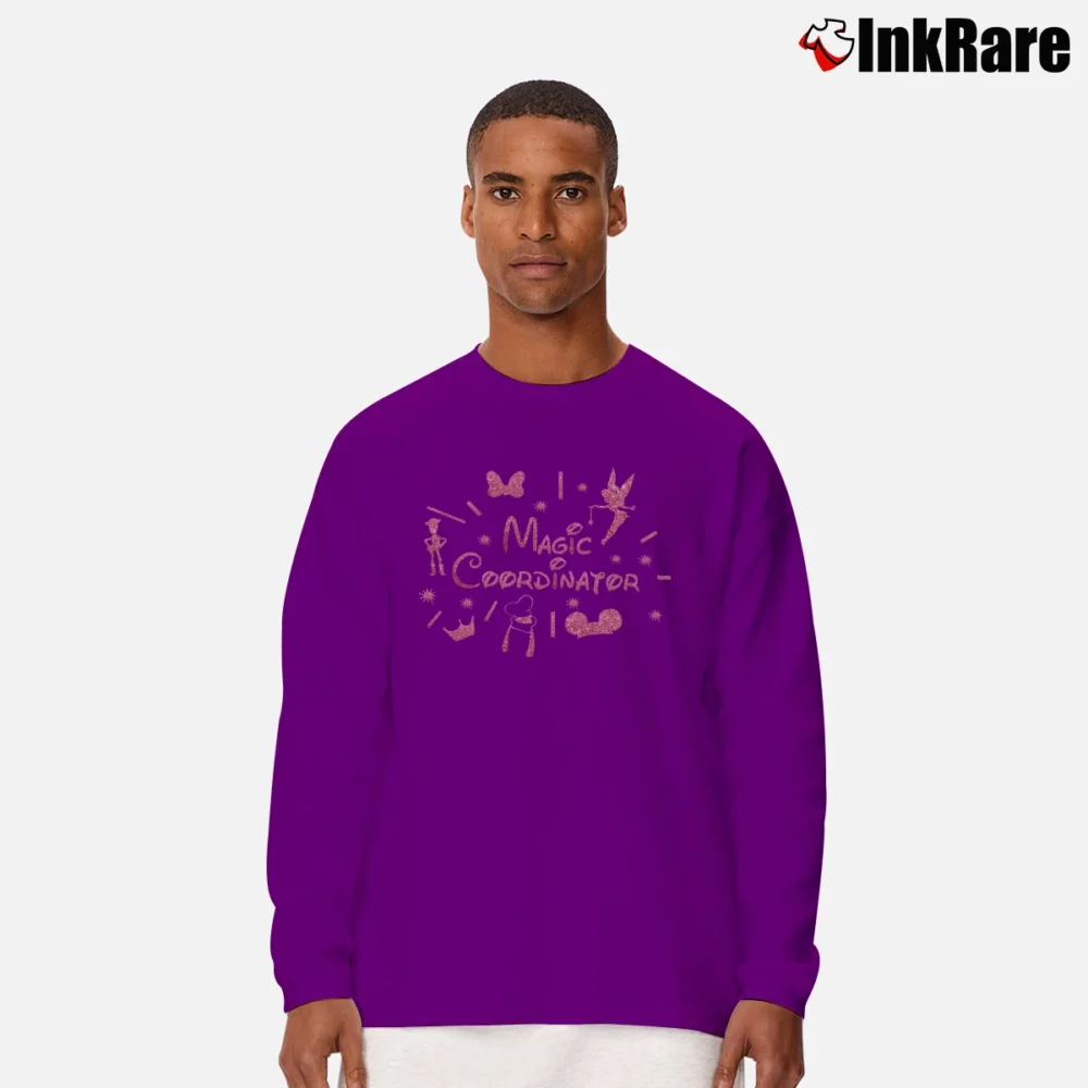 Men’s Disney Vacation Planner Mickey Minnie Matching Family Long-Sleeve Shirt in purple | Sleek, Lightweight, Year-Round Wear