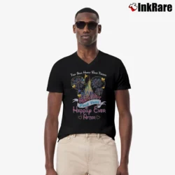 Men’s Disney World Find Your Happily Ever After V-Neck Tee in black | Sharp, Breathable, Everyday Staple