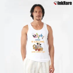 Men’s Disney World Is Calling Mickey Mouse Vacation Tank Top in white | Breathable, Active-Friendly Design