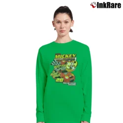 Women’s Disney World Mickey Mouse Motorsports Racing Long-Sleeve Top in irish green | Sleek, Versatile, All-Season