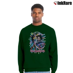 Men’s Disney World Space Mountain Mickey Donald Goofy Crewneck Sweatshirt in forest green | Cozy Fabric, Clean Style