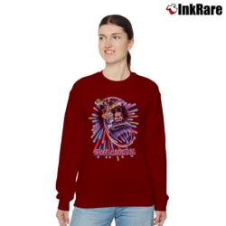 Women’s Disney World Space Mountain Mickey Donald Goofy Relaxed Sweatshirt in maroon | Soft, Laid-Back Vibe