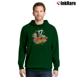 Men’s Disneyland Space Mountain Mickey Mouse Pullover Hoodie in forest green | Cozy, Durable, Modern Fit