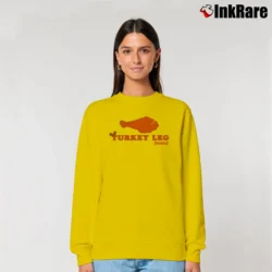 Women’s Disneyland Turkey Leg Mickey Mouse Relaxed Sweatshirt in yellow | Soft, Laid-Back Vibe