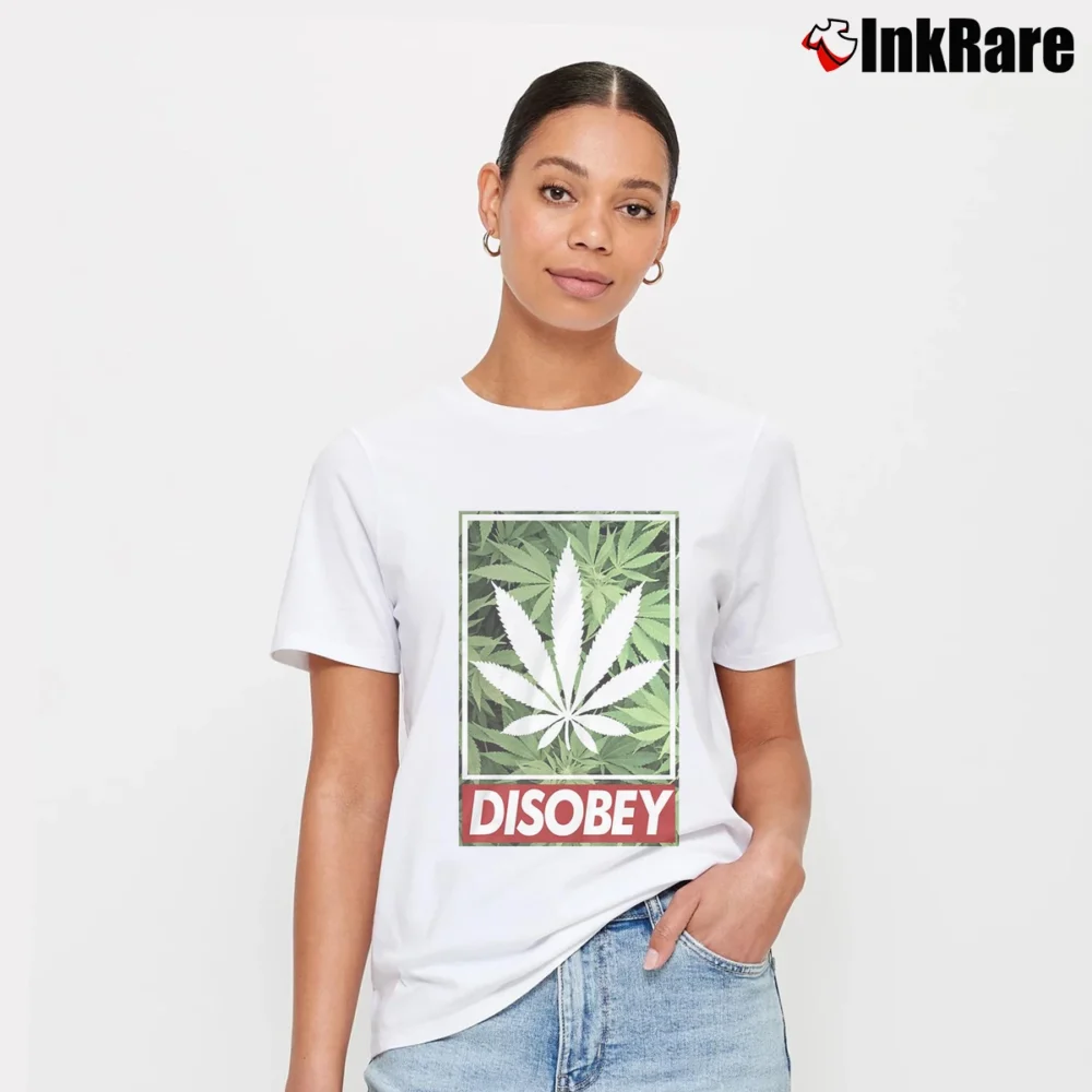 Women’s Disobey Weed Diamond Supply Dope Graphic Signature T-Shirt in white | Soft, Flattering Fit