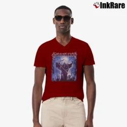 Men’s Dissection 1996 Metal Tour Xl V-Neck Tee in maroon | Sharp, Breathable, Everyday Staple