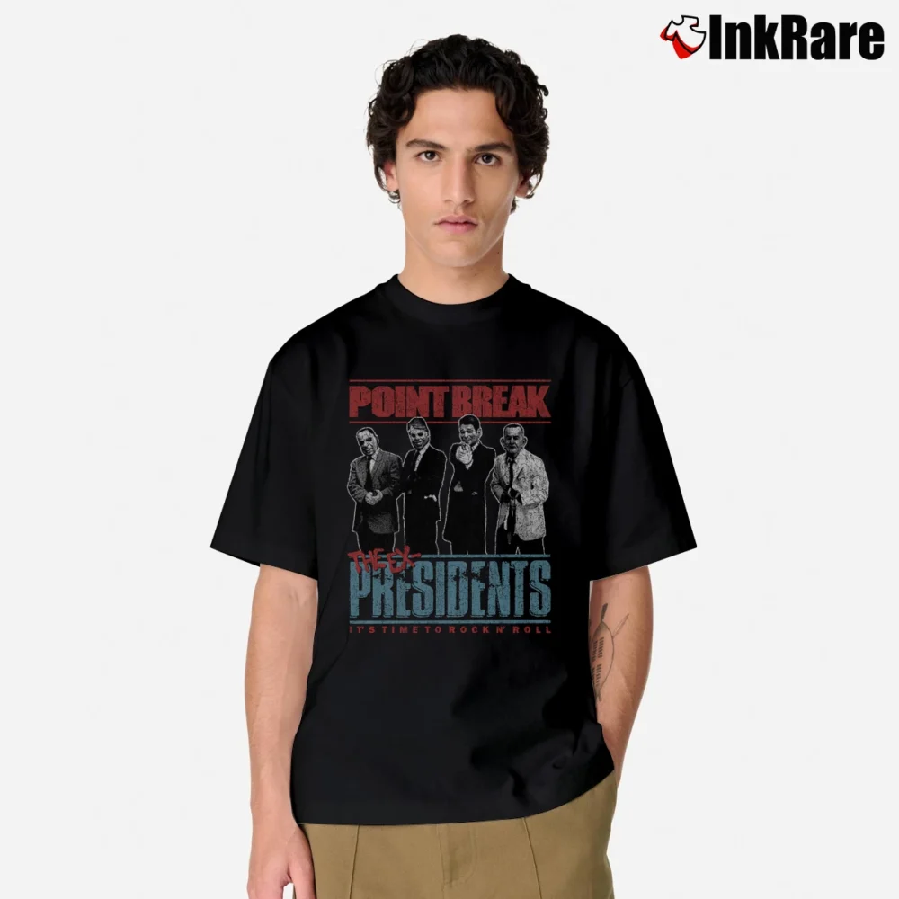 Men’s Distressed Point Break Ex Presidents Classic T-Shirt in black | Soft, Breathable Everyday Wear