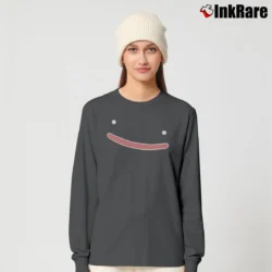 Women’s Ditto Pokemon Funny Face Meme Long-Sleeve Top in charcoal | Sleek, Versatile, All-Season