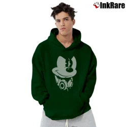 Men’s Dj Sly Mickey Mouse Pullover Hoodie in forest green | Cozy, Durable, Modern Fit
