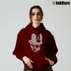 Women’s Dj Sly Mickey Mouse Cozy Hoodie in maroon | Warm, Structured, Stylish