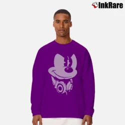 Men’s Dj Sly Mickey Mouse Long-Sleeve Shirt in purple | Sleek, Lightweight, Year-Round Wear