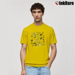 Men’s Doit Voir Hilarious Cat Shoebox Hallmark Classic T-Shirt in yellow | Soft, Breathable Everyday Wear