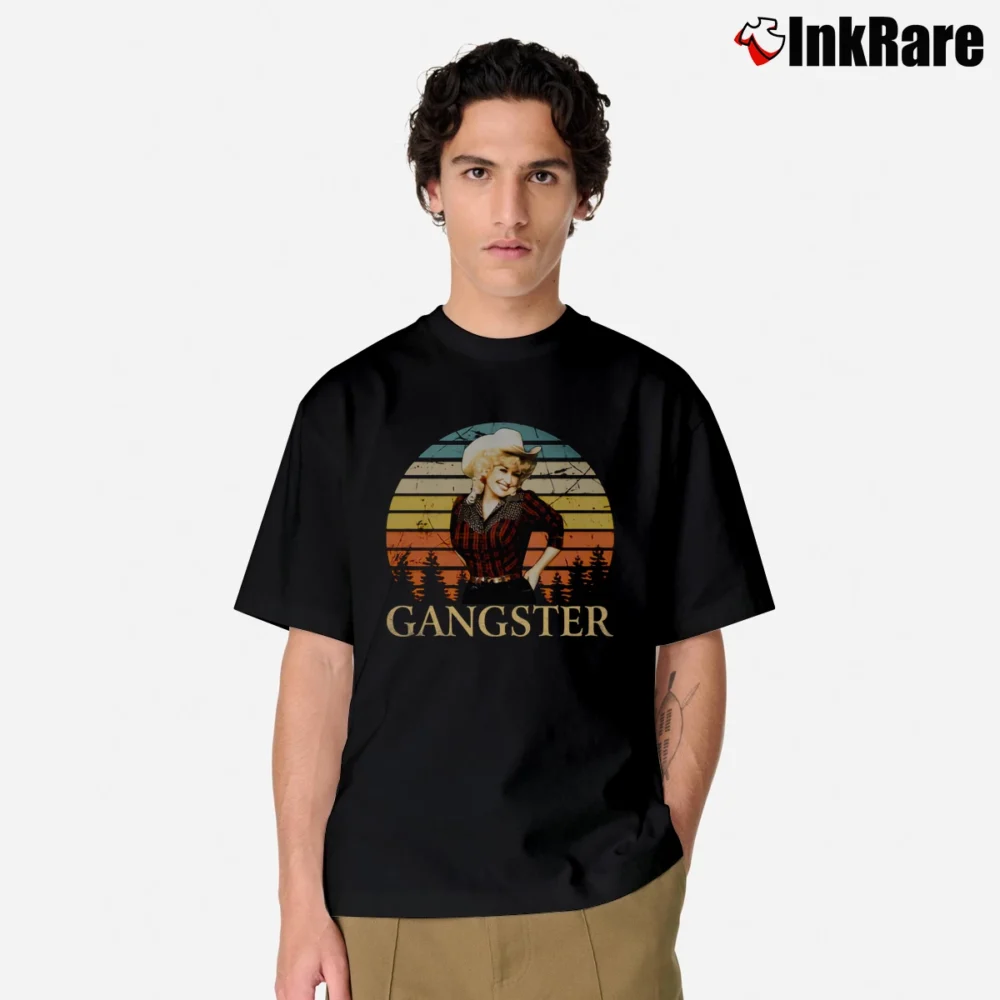 Men’s Dolly Parton Gangster Classic T-Shirt in black | Soft, Breathable Everyday Wear
