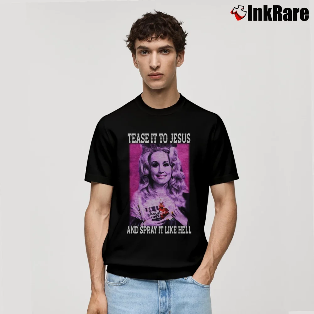 Men’s Dolly Parton Tease It To Jesus Classic T-Shirt in black | Soft, Breathable Everyday Wear