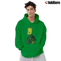 Men’s Domrebel Bart Simpson Pullover Hoodie in irish green | Cozy, Durable, Modern Fit