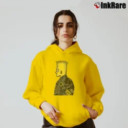 Women’s Domrebel Bart Simpson Cozy Hoodie in yellow | Warm, Structured, Stylish