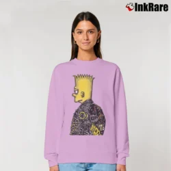 Women’s Domrebel Bart Simpson Relaxed Sweatshirt in light pink | Soft, Laid-Back Vibe