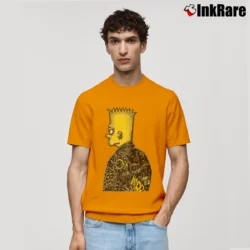 Men’s Domrebel Bart Simpson Classic T-Shirt in orange | Soft, Breathable Everyday Wear