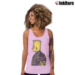 Women’s Domrebel Bart Simpson Tank Top in light pink | Lightweight, Movement-Friendly