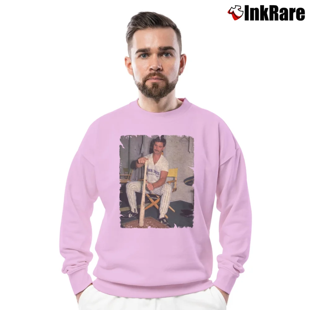 Men’s Don Mattingly New York Yankees for Baseball Fans Crewneck Sweatshirt in light pink | Cozy Fabric, Clean Style