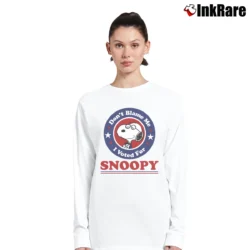 Women’s Don't Blame Me I Voted For Snoopy Long-Sleeve Top in white | Sleek, Versatile, All-Season