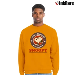 Men’s Don't Blame Me I Voted For Snoopy Crewneck Sweatshirt in orange | Cozy Fabric, Clean Style