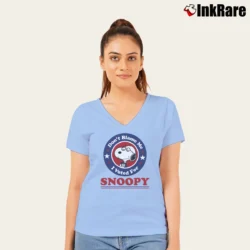 Women’s Don't Blame Me I Voted For Snoopy V-Neck Tee in light blue | Chic Neckline, Soft Texture