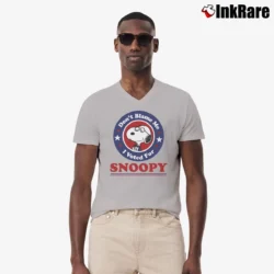 Men’s Don't Blame Me I Voted For Snoopy V-Neck Tee in sport grey | Sharp, Breathable, Everyday Staple