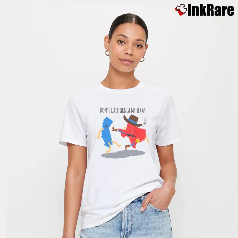 Women’s Don't California My Texas Republican Signature T-Shirt in white | Soft, Flattering Fit