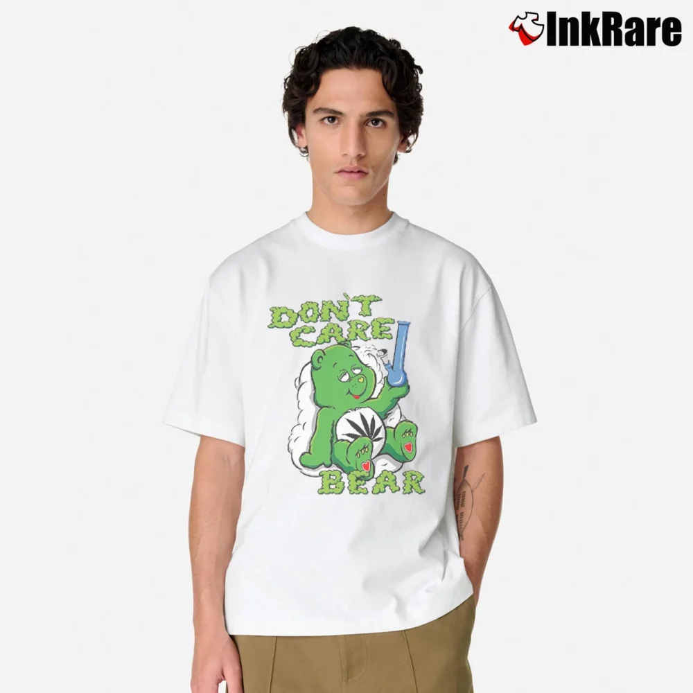 Men’s Don't Care Bear Weed Classic T-Shirt in white | Soft, Breathable Everyday Wear