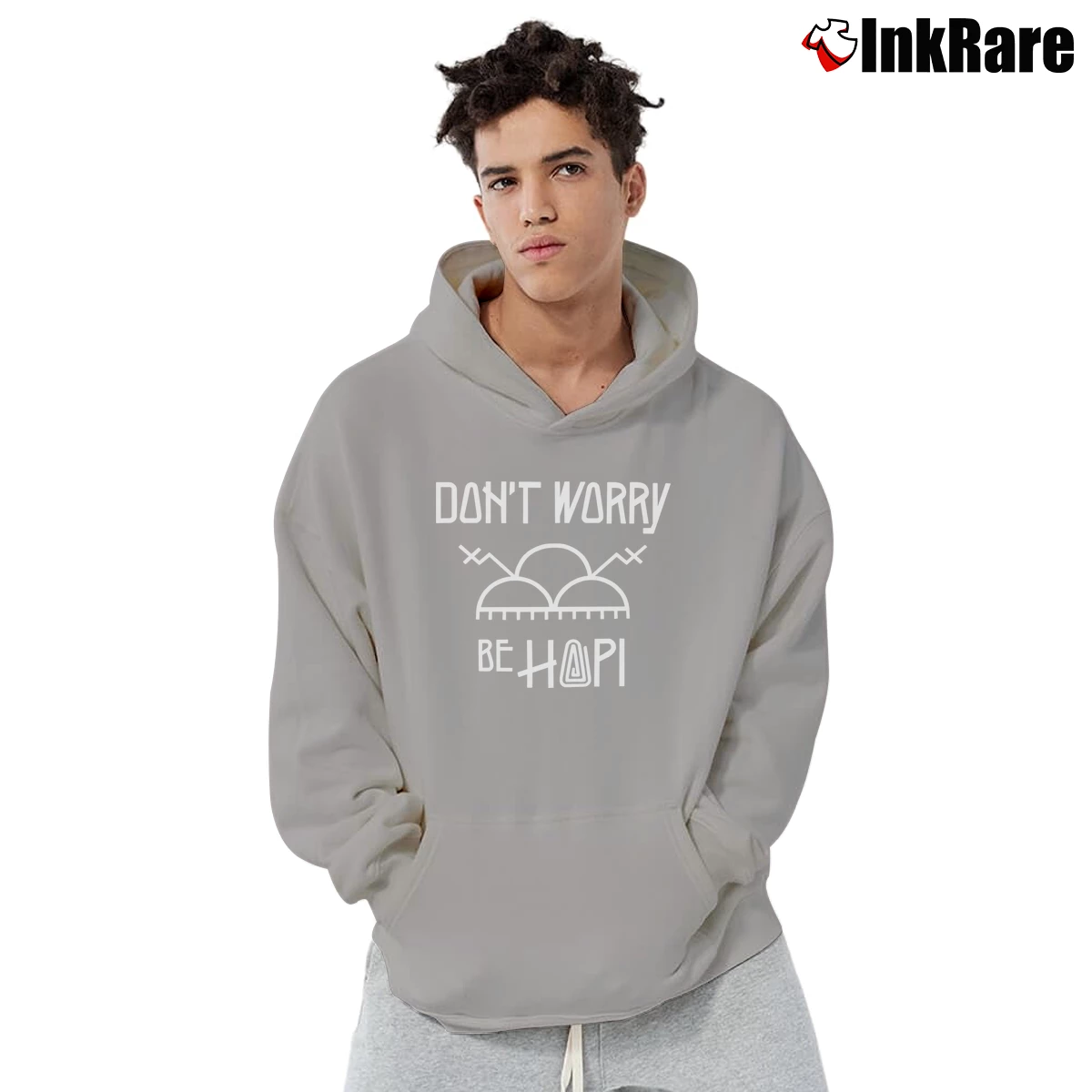 Men’s Don't Worry Be Hopi Pullover Hoodie in sport grey | Cozy, Durable, Modern Fit