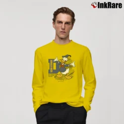 Men’s Donald Duck Cartoon Long-Sleeve Shirt in yellow | Sleek, Lightweight, Year-Round Wear