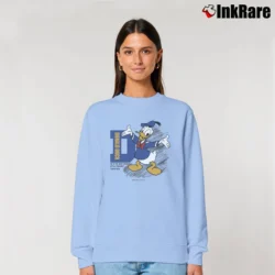 Women’s Donald Duck Cartoon Relaxed Sweatshirt in light blue | Soft, Laid-Back Vibe