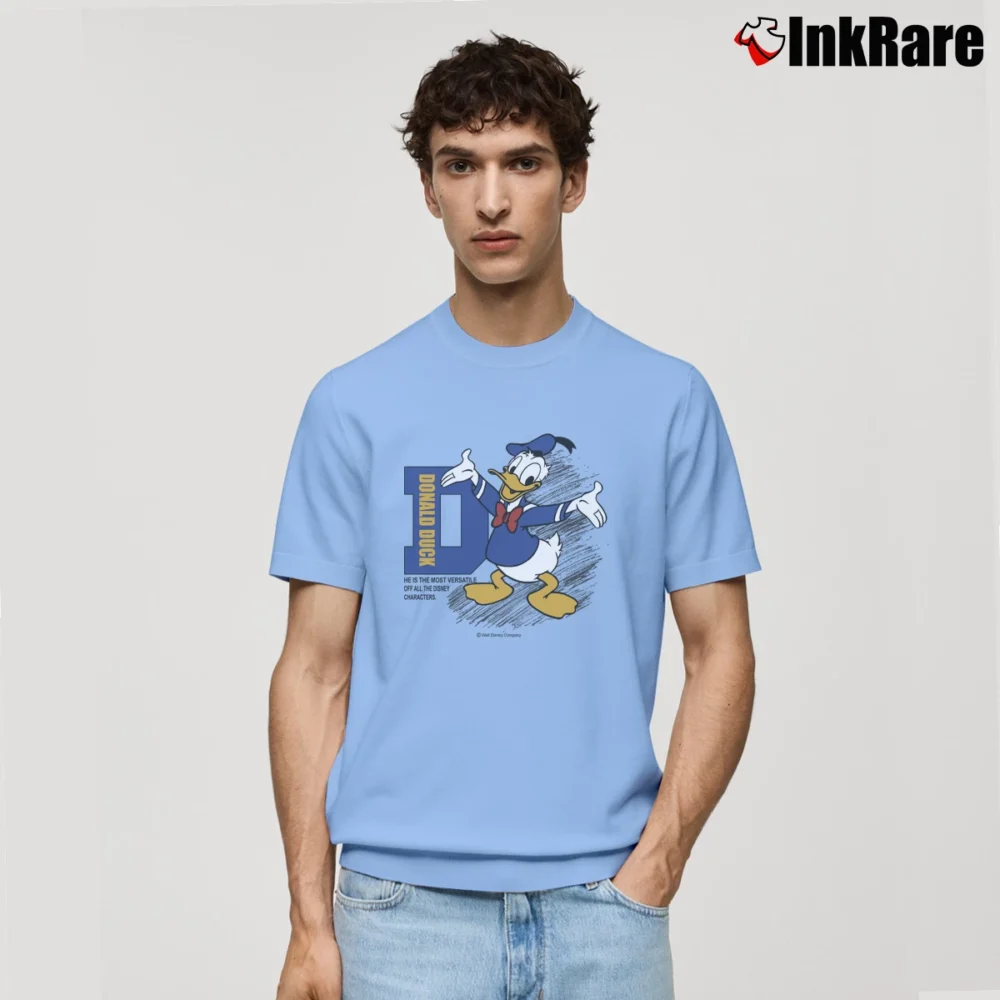 Men’s Donald Duck Cartoon Classic T-Shirt in light blue | Soft, Breathable Everyday Wear