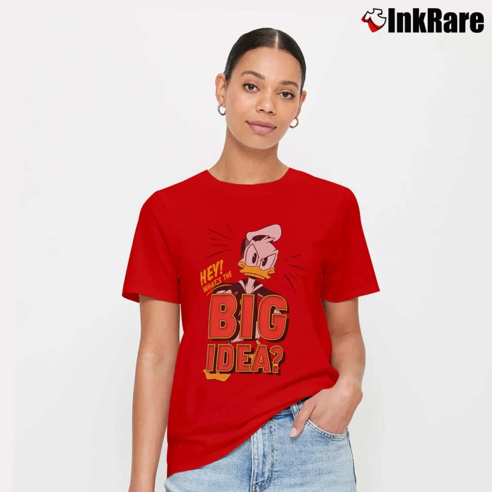 Women’s Donald Duck What's The Big Idea Signature T-Shirt in red | Soft, Flattering Fit