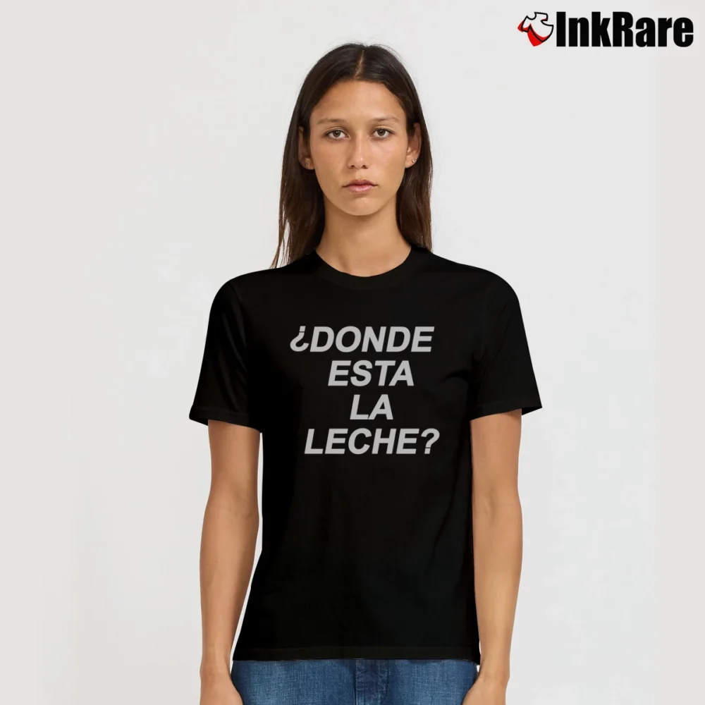 Women’s Donde Esta La Leche Signature T-Shirt in black | Soft, Flattering Fit
