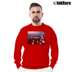 Men’s Donnie Darko Scene Crewneck Sweatshirt in red | Cozy Fabric, Clean Style
