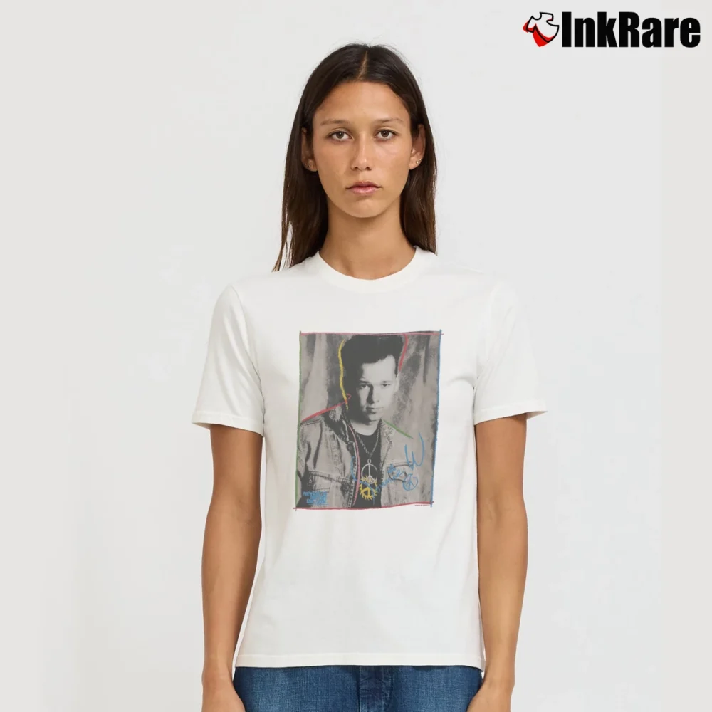 Women’s Donnie Wahlberg New Kids On The Block 80s Signature T-Shirt in white | Soft, Flattering Fit