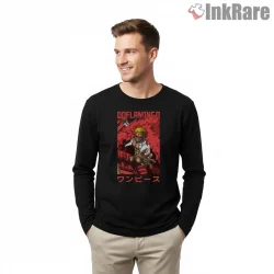 Donquixote Doflamingo Flaming Feather Villain Anime Shirt on black long sleeve shirt for men graphic tee