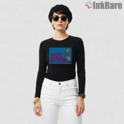 Dont Go There Simpsons Sitcom Quote Minimal Shirt on black long sleeve shirt for women graphic tee