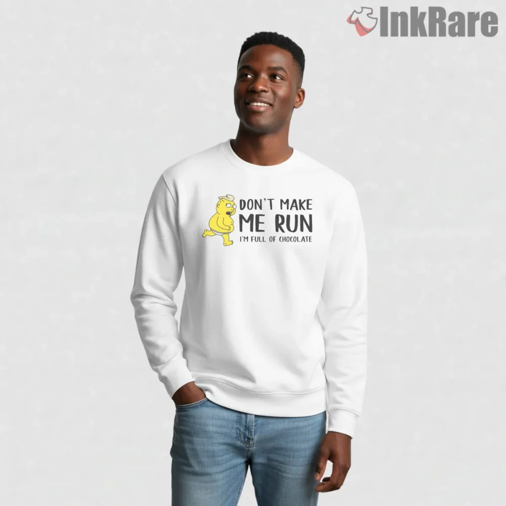 Dont Make Me Run Funny Simpsons Quote Cartoon Shirt on graphic shirt for men graphic tee