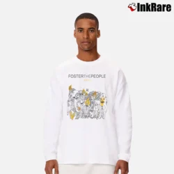 Men’s Donvan Torches Foster The People Long-Sleeve Shirt in white | Sleek, Lightweight, Year-Round Wear