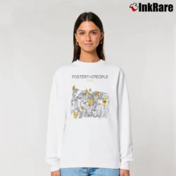 Women’s Donvan Torches Foster The People Relaxed Sweatshirt in white | Soft, Laid-Back Vibe