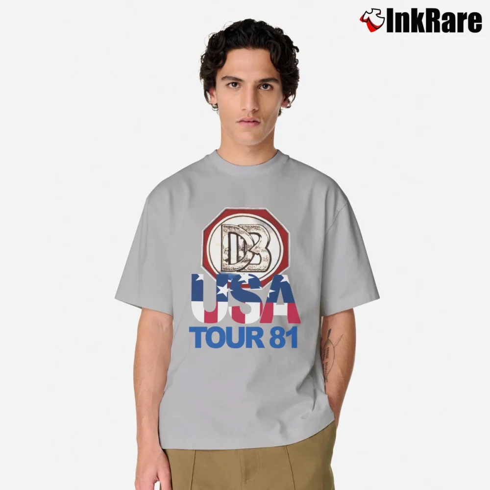 Men’s Doobie Brothers 1981 Usa Tour Classic T-Shirt in sport grey | Soft, Breathable Everyday Wear