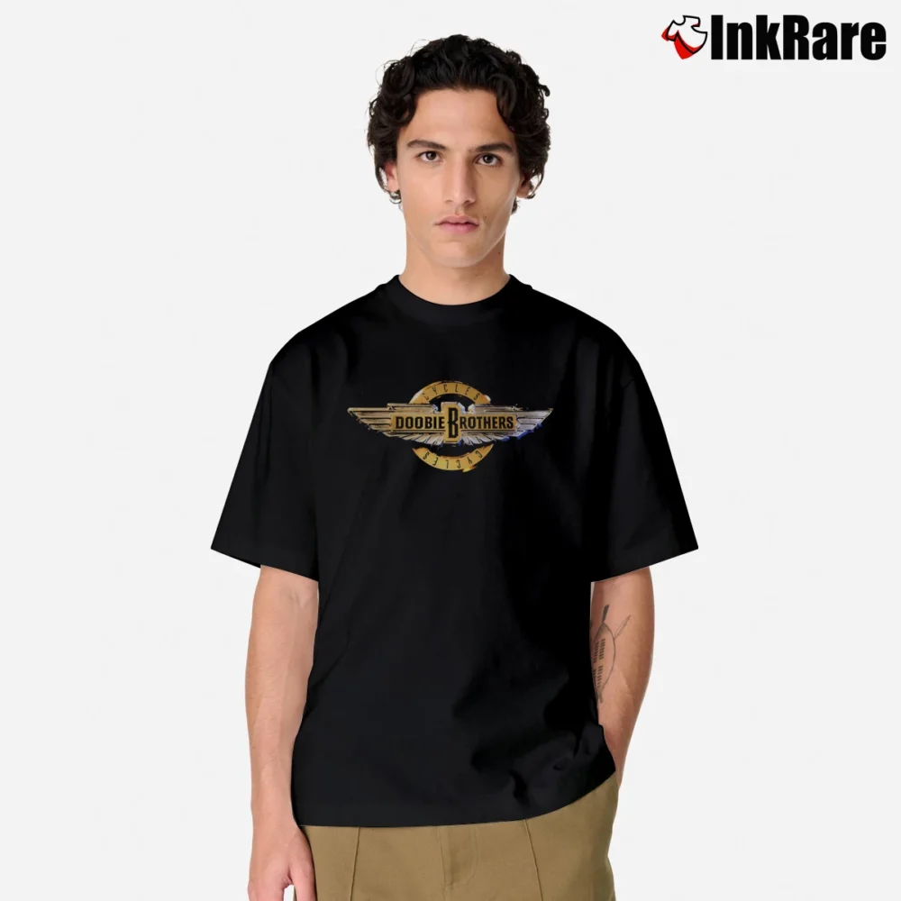 Men’s Doobie Brothers Cycles Classic T-Shirt in black | Soft, Breathable Everyday Wear