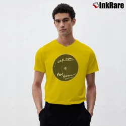 Men’s Doobie Brothers Logo Tour Band V-Neck Tee in yellow | Sharp, Breathable, Everyday Staple
