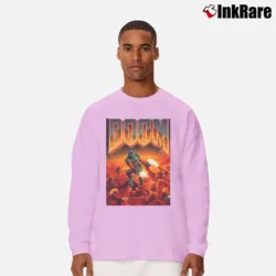 Men’s Doom Classic Box Art Gaming Tank Long-Sleeve Shirt in light pink | Sleek, Lightweight, Year-Round Wear