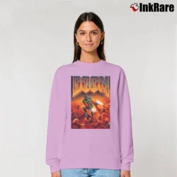 Women’s Doom Classic Box Art Gaming Tank Relaxed Sweatshirt in light pink | Soft, Laid-Back Vibe