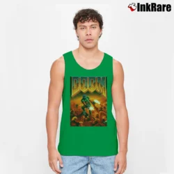 Men’s Doom Classic Box Art Gaming Tank Tank Top in irish green | Breathable, Active-Friendly Design