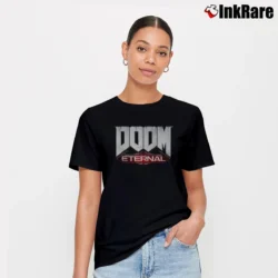 Women’s Doom Eternal Logo Symbol T-Shirt in black | Soft, Flattering Fit